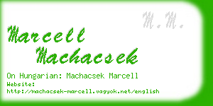 marcell machacsek business card